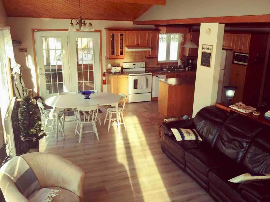 Le Chalet Bleu, Aux Pieds Des Monts-Valin Saint-David-de-Falardeau Exterior foto